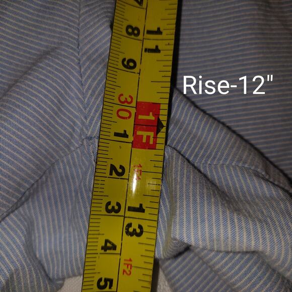 US POLO ASSN Men's Bermuda Golf Shorts Sz 42 Blue White Pinstripes 100% Cotton - Picture 10 of 16